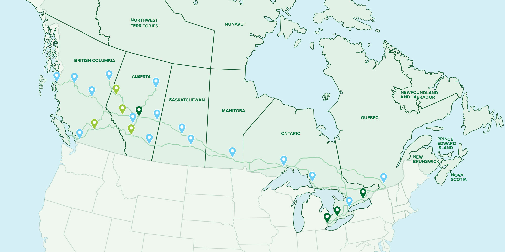 Canada Stations Map