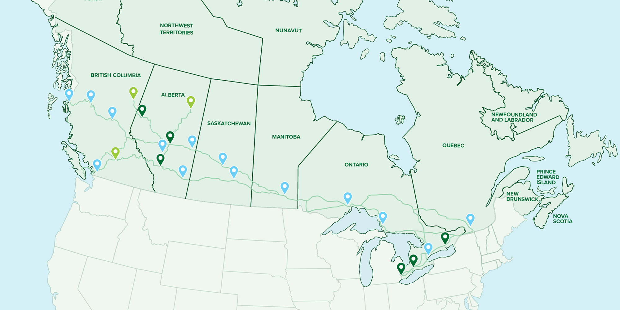 Canada Stations Map