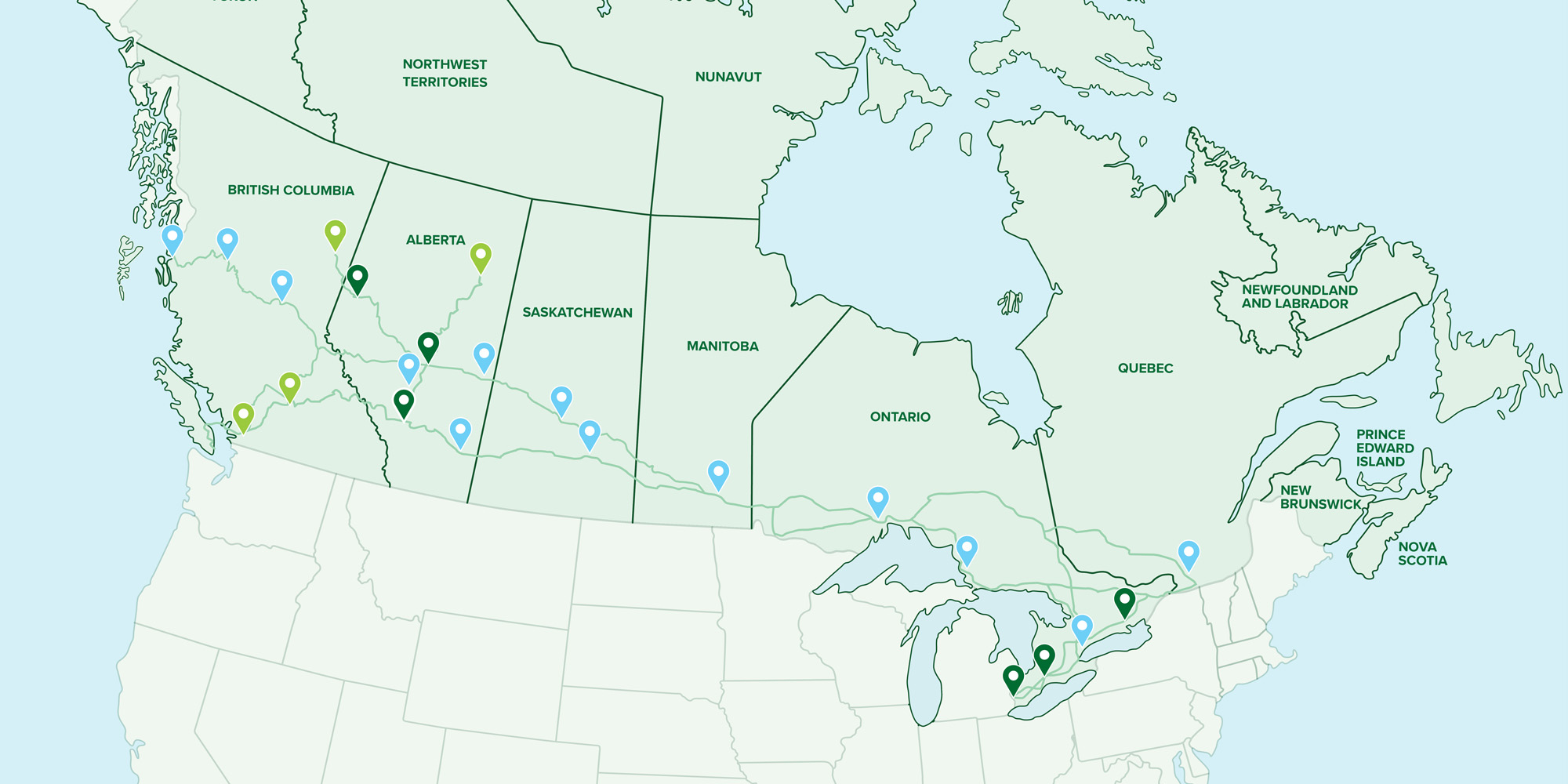 Canada Stations Map